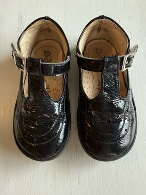 Old Soles Toddler Girl Black Patent‎ Maryjane Flats